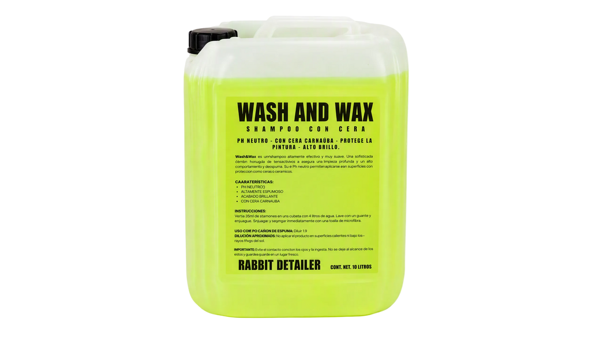 WASH & WAX 10L shampoo con cera