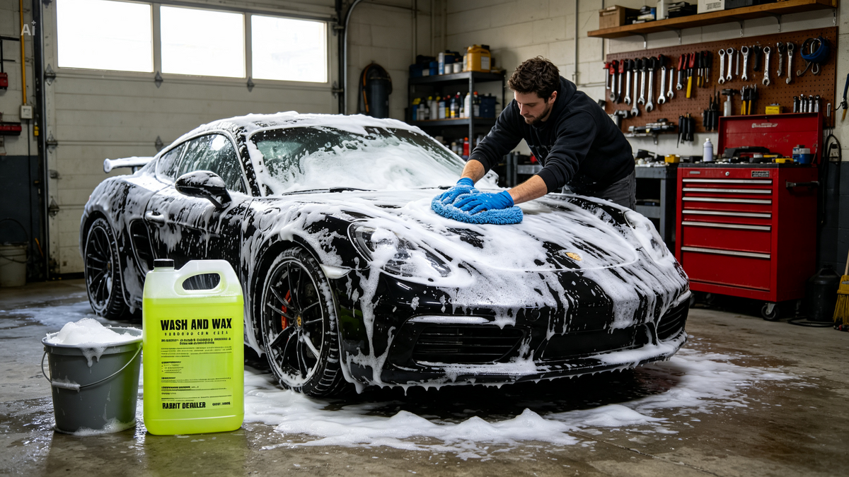 WASH & WAX 4L shampoo con cera